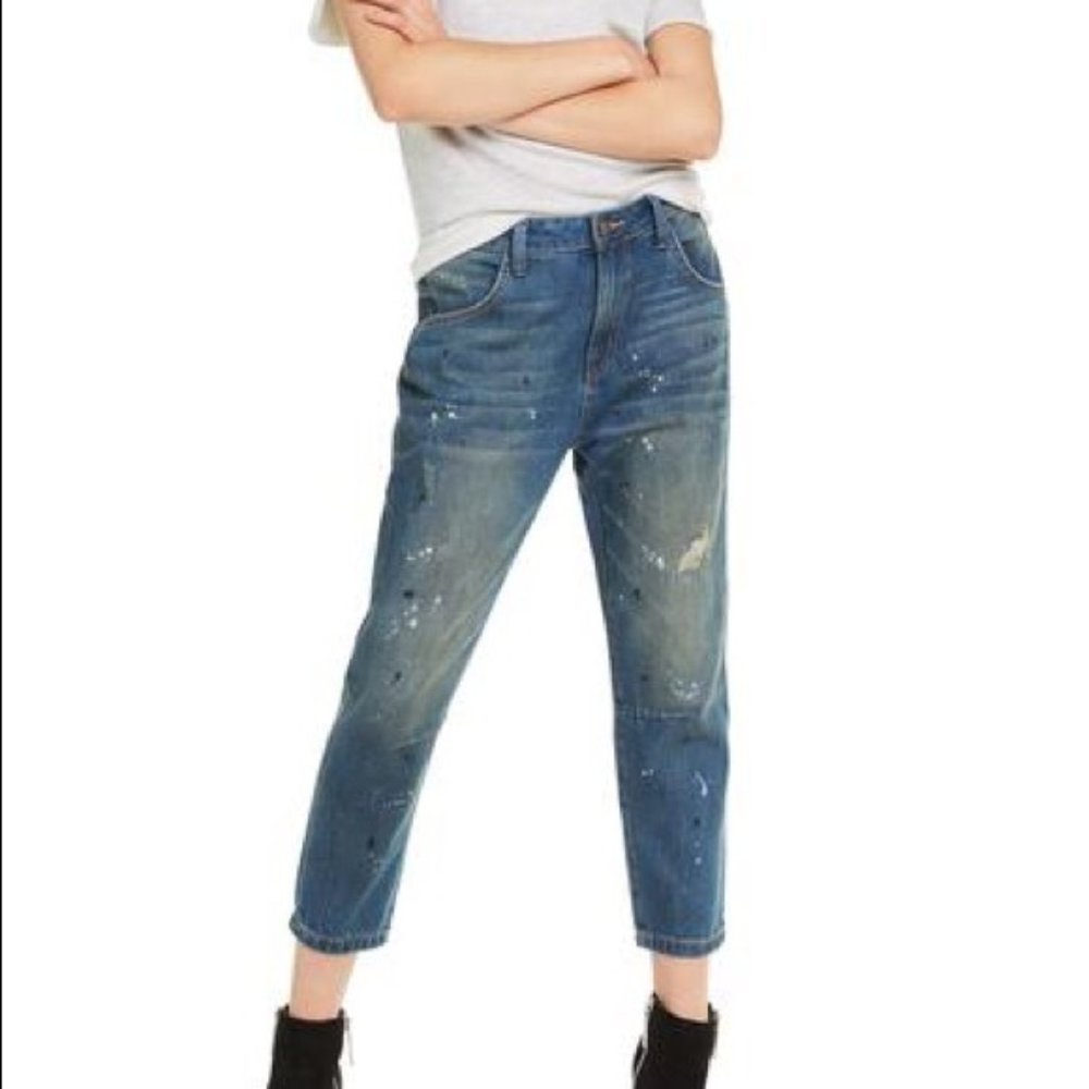 Wildfox Blue Distressed Boyfriend Jeans
